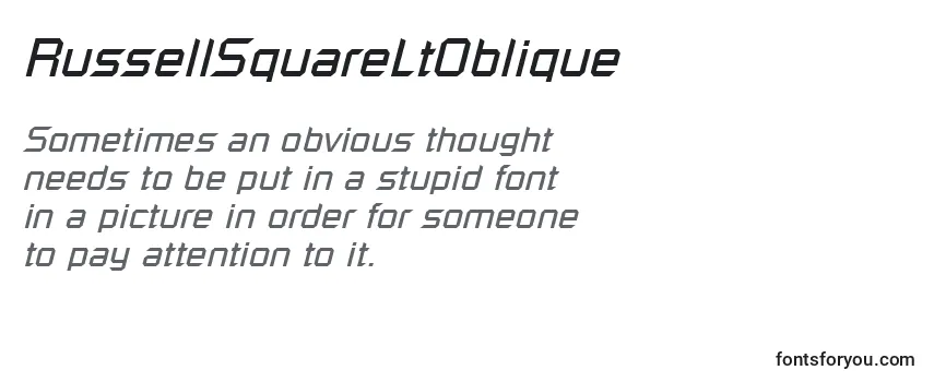 RussellSquareLtOblique Font