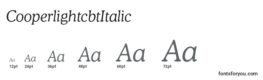 CooperlightcbtItalic Font Sizes