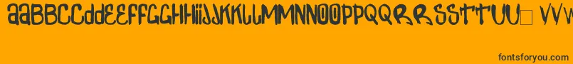 Czcionka ZdarxSimpl2 – czarne czcionki na pomarańczowym tle