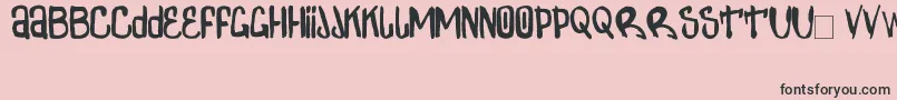 フォントZdarxSimpl2 – ピンクの背景に黒い文字