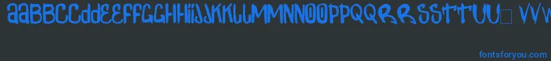 フォントZdarxSimpl2 – 黒い背景に青い文字