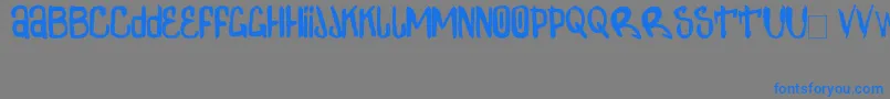 フォントZdarxSimpl2 – 灰色の背景に青い文字