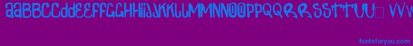 フォントZdarxSimpl2 – 紫色の背景に青い文字