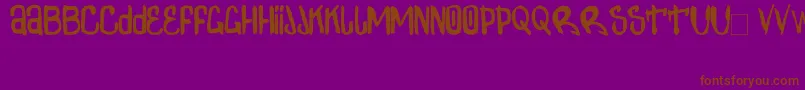 Czcionka ZdarxSimpl2 – brązowe czcionki na fioletowym tle