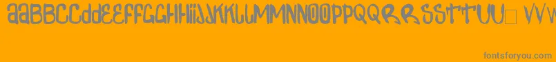 ZdarxSimpl2-fontti – harmaat kirjasimet oranssilla taustalla