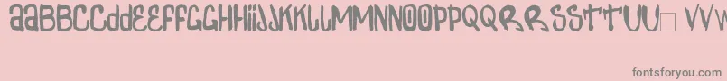 ZdarxSimpl2-fontti – harmaat kirjasimet vaaleanpunaisella taustalla