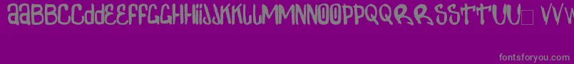 ZdarxSimpl2-fontti – harmaat kirjasimet violetilla taustalla