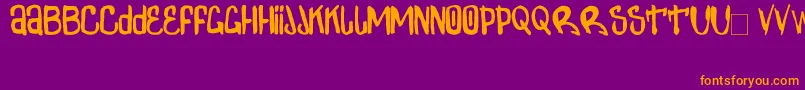 Шрифт ZdarxSimpl2 – оранжевые шрифты на фиолетовом фоне