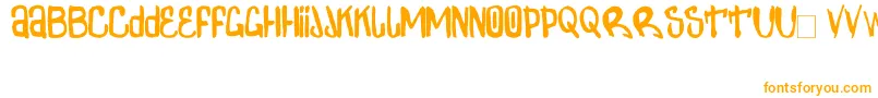 Шрифт ZdarxSimpl2 – оранжевые шрифты на белом фоне