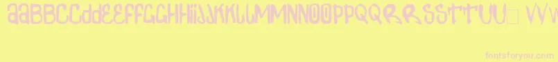 ZdarxSimpl2 Font – Pink Fonts on Yellow Background