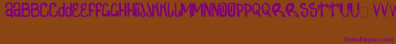 Czcionka ZdarxSimpl2 – fioletowe czcionki na brązowym tle