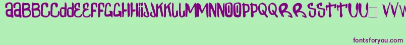 Шрифт ZdarxSimpl2 – фиолетовые шрифты на зелёном фоне