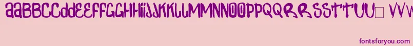 Шрифт ZdarxSimpl2 – фиолетовые шрифты на розовом фоне