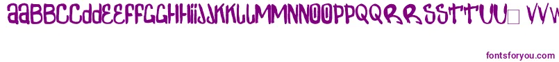 ZdarxSimpl2-Schriftart – Violette Schriften auf weißem Hintergrund