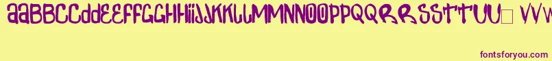 Шрифт ZdarxSimpl2 – фиолетовые шрифты на жёлтом фоне