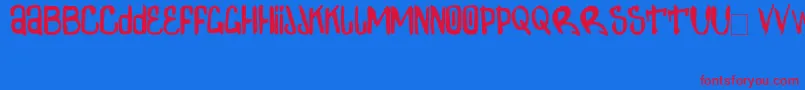 ZdarxSimpl2-Schriftart – Rote Schriften auf blauem Hintergrund