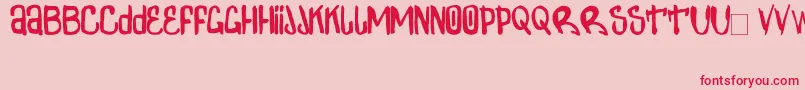 Шрифт ZdarxSimpl2 – красные шрифты на розовом фоне