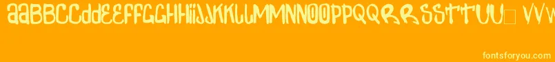 ZdarxSimpl2-Schriftart – Gelbe Schriften auf orangefarbenem Hintergrund