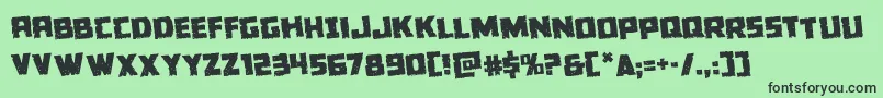 Colossusrotate Font – Black Fonts on Green Background