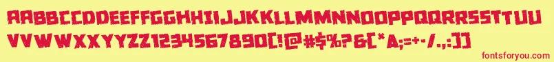 Colossusrotate Font – Red Fonts on Yellow Background