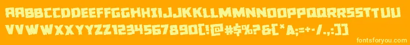 fuente Colossusrotate – Fuentes Amarillas Sobre Fondo Naranja