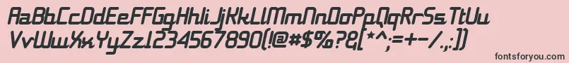 11s01BlackTuesdayItalic Font – Black Fonts on Pink Background