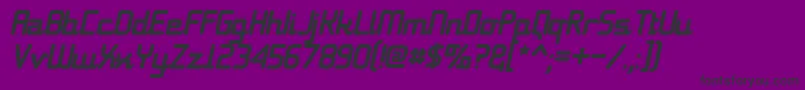 11s01BlackTuesdayItalic Font – Black Fonts on Purple Background