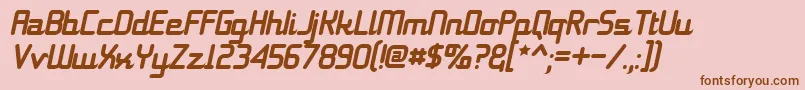 11s01BlackTuesdayItalic Font – Brown Fonts on Pink Background