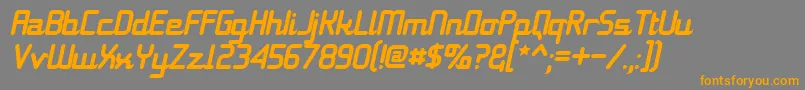 11s01BlackTuesdayItalic Font – Orange Fonts on Gray Background