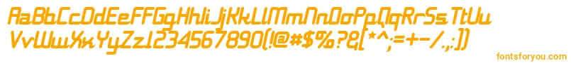 11s01BlackTuesdayItalic Font – Orange Fonts on White Background