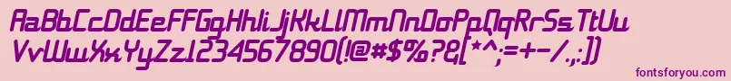 11s01BlackTuesdayItalic Font – Purple Fonts on Pink Background