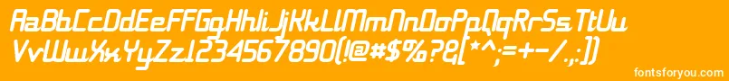 11s01BlackTuesdayItalic Font – White Fonts on Orange Background