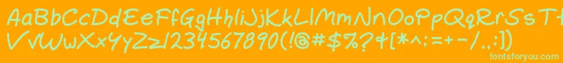 Gemelli ffy Font – Green Fonts on Orange Background