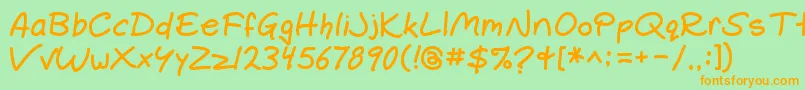 Gemelli ffy Font – Orange Fonts on Green Background