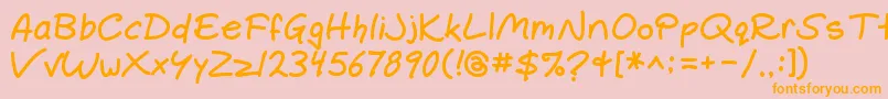 Gemelli ffy Font – Orange Fonts on Pink Background