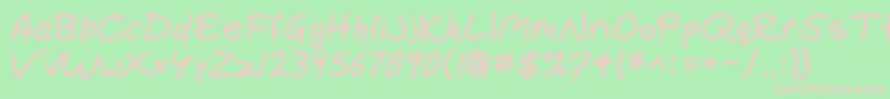 Gemelli ffy-fontti – vaaleanpunaiset fontit vihreällä taustalla