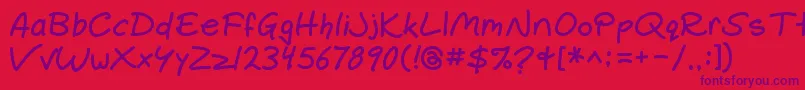 Gemelli ffy Font – Purple Fonts on Red Background