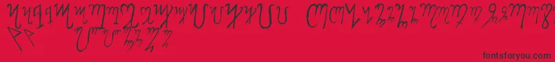 ThebanAlphabet Font – Black Fonts on Red Background