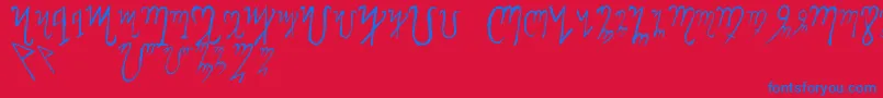 ThebanAlphabet Font – Blue Fonts on Red Background