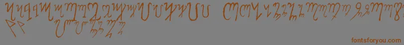 ThebanAlphabet Font – Brown Fonts on Gray Background