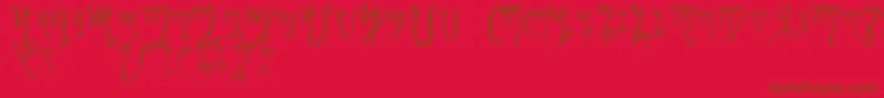 ThebanAlphabet Font – Brown Fonts on Red Background
