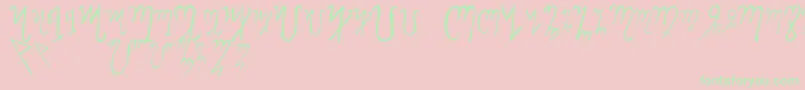 ThebanAlphabet Font – Green Fonts on Pink Background