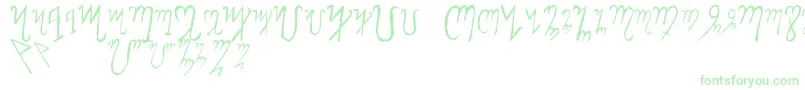 ThebanAlphabet Font – Green Fonts on White Background