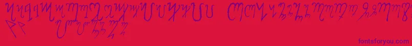 ThebanAlphabet Font – Purple Fonts on Red Background