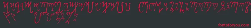 ThebanAlphabet Font – Red Fonts on Black Background