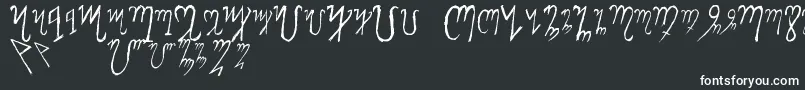 ThebanAlphabet Font – White Fonts on Black Background