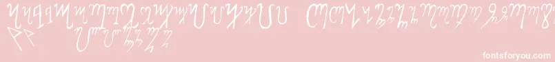 ThebanAlphabet Font – White Fonts on Pink Background