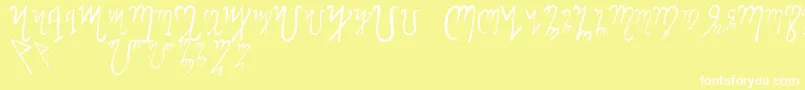 ThebanAlphabet Font – White Fonts on Yellow Background
