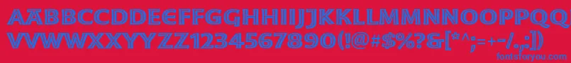 MoonglowSemiboldext Font – Blue Fonts on Red Background