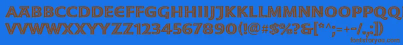 MoonglowSemiboldext Font – Brown Fonts on Blue Background